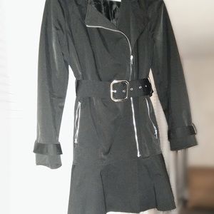New York & Company dressy black raincoat